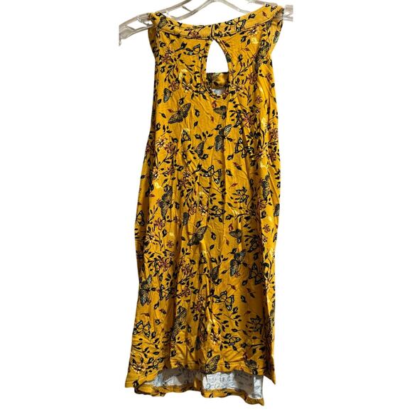 Torrid Yellow Floral & Butterfly Sleeveless Blouse - Size 00 (Medium) - Picture 6 of 6